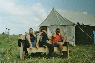 3 people at the Ecotopia Bench